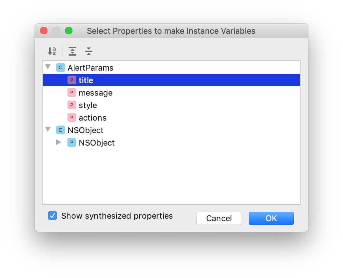 Convert properties to instance variables