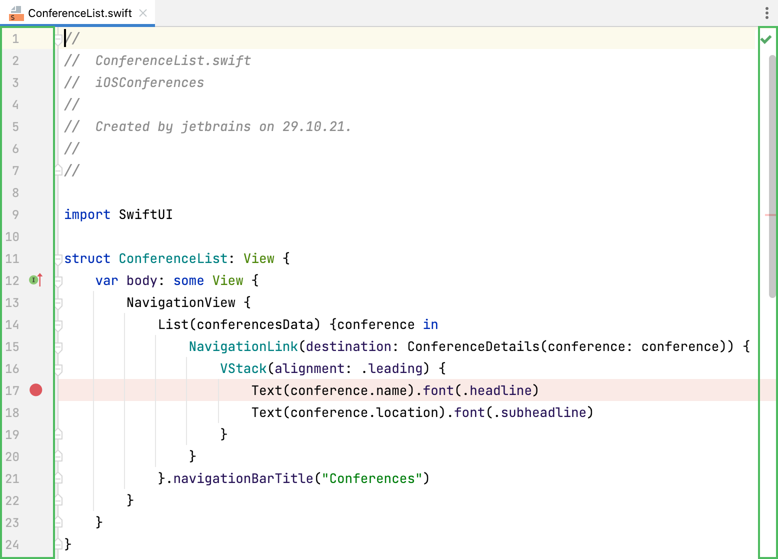 AppCode editor