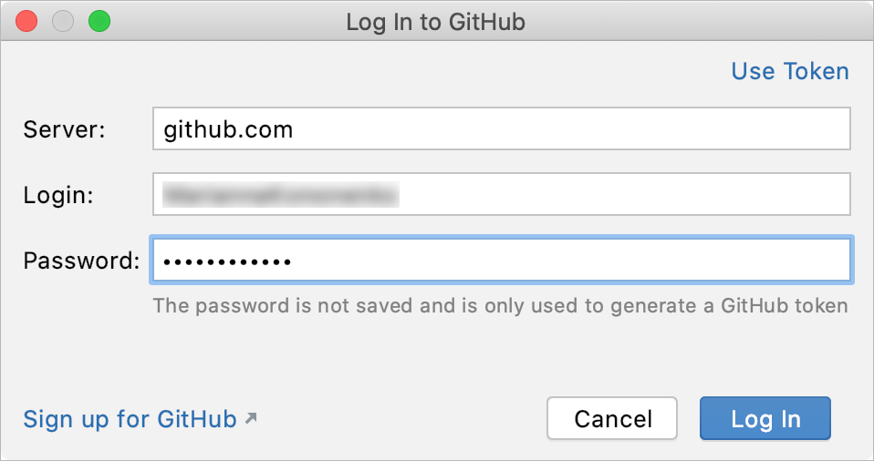 Log in to GitHub