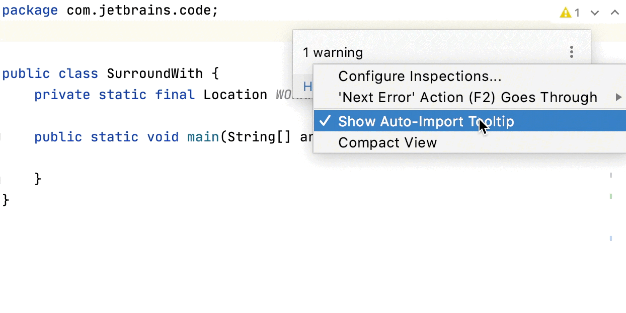 Auto import | IntelliJ IDEA Documentation