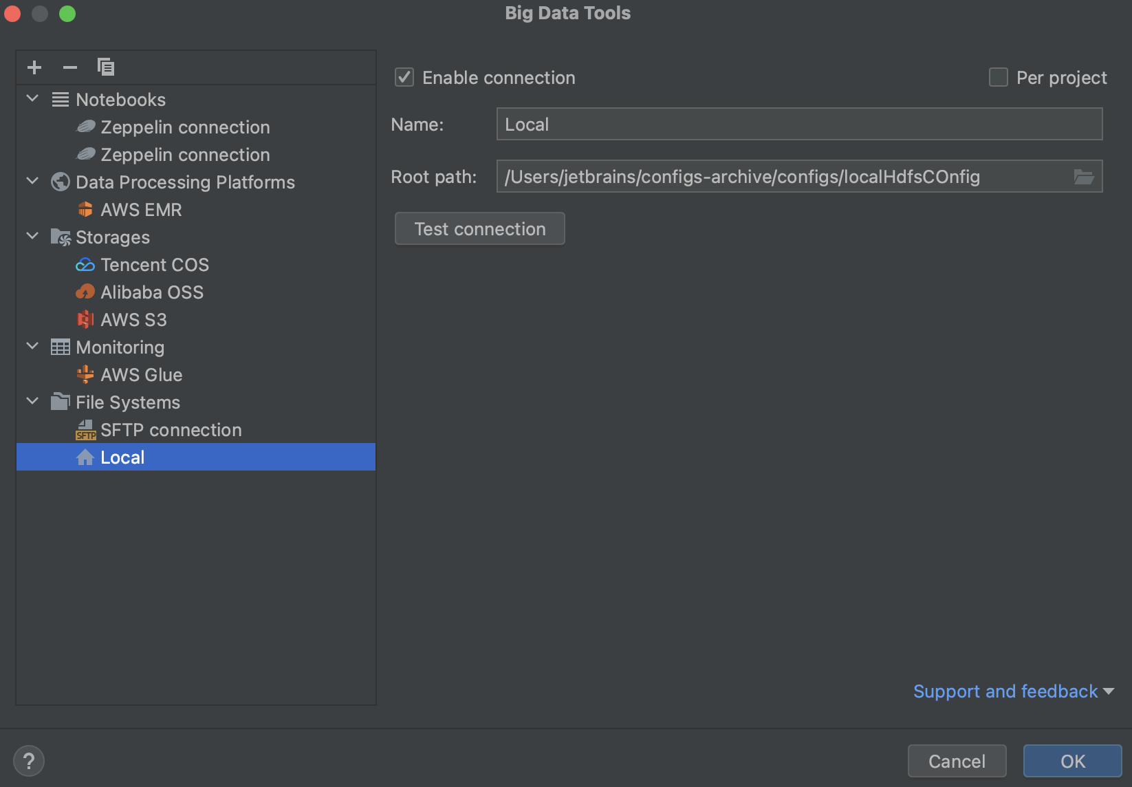 Local file system | DataSpell Documentation