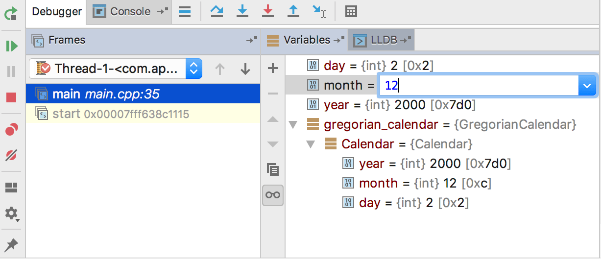 Enter new value for the variable in the field right next to its name