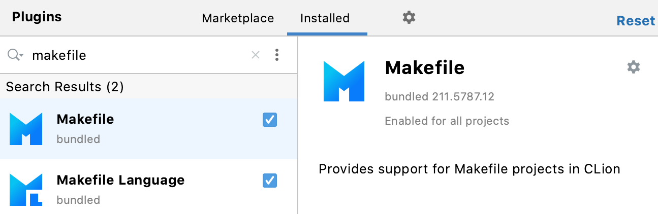 Makefile support plugins
