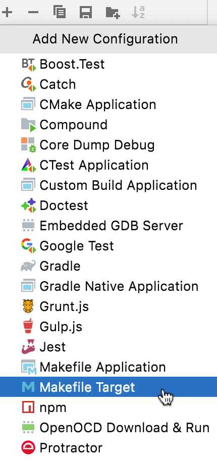 Adding a Makefile Target configuration