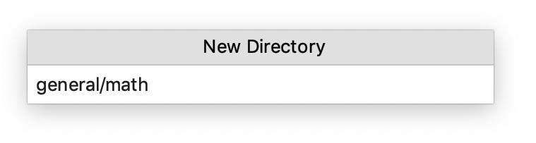 Creating a new nested directory