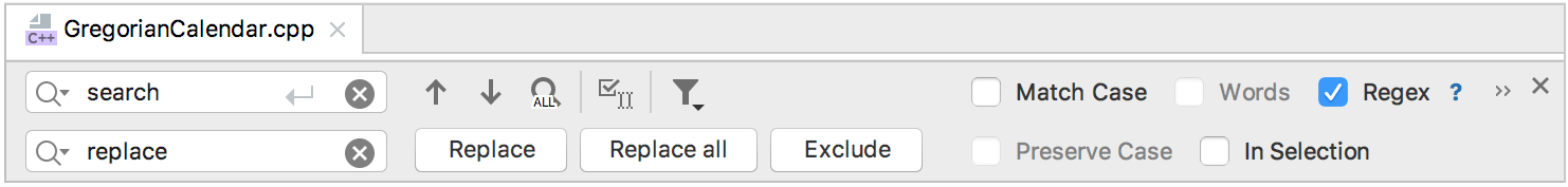 Regex search and replace fields