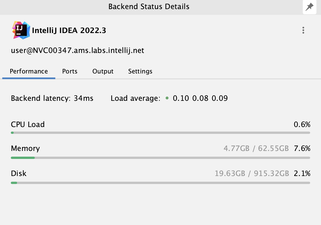 Backend Status Details