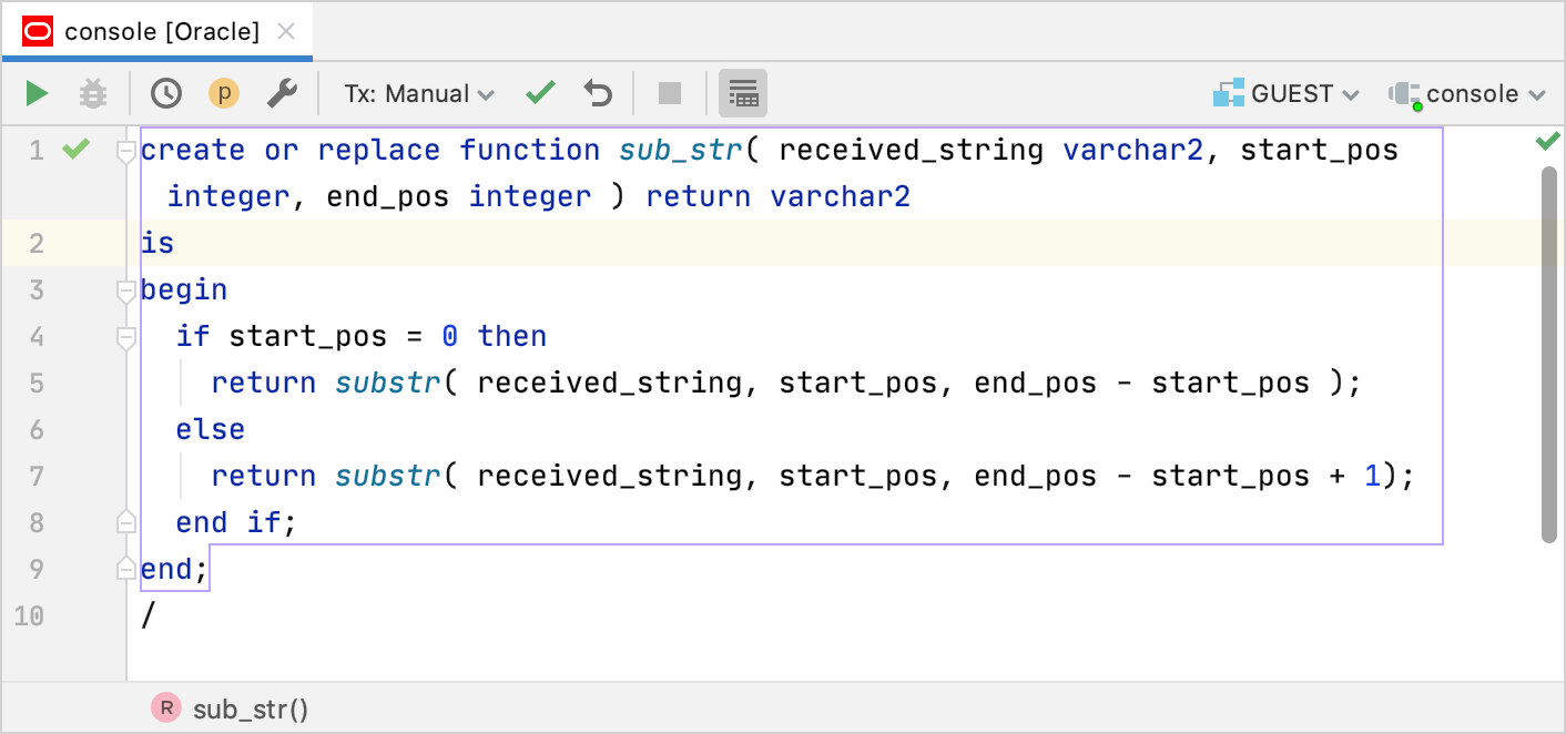 Create a function to be tested