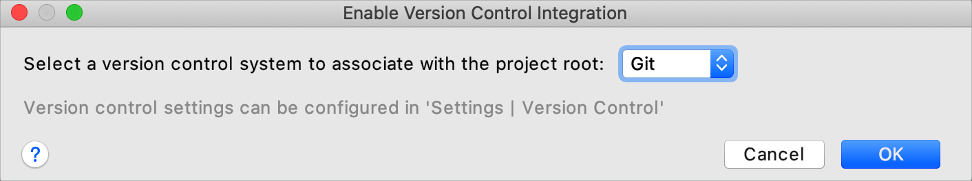 Enable version control integration