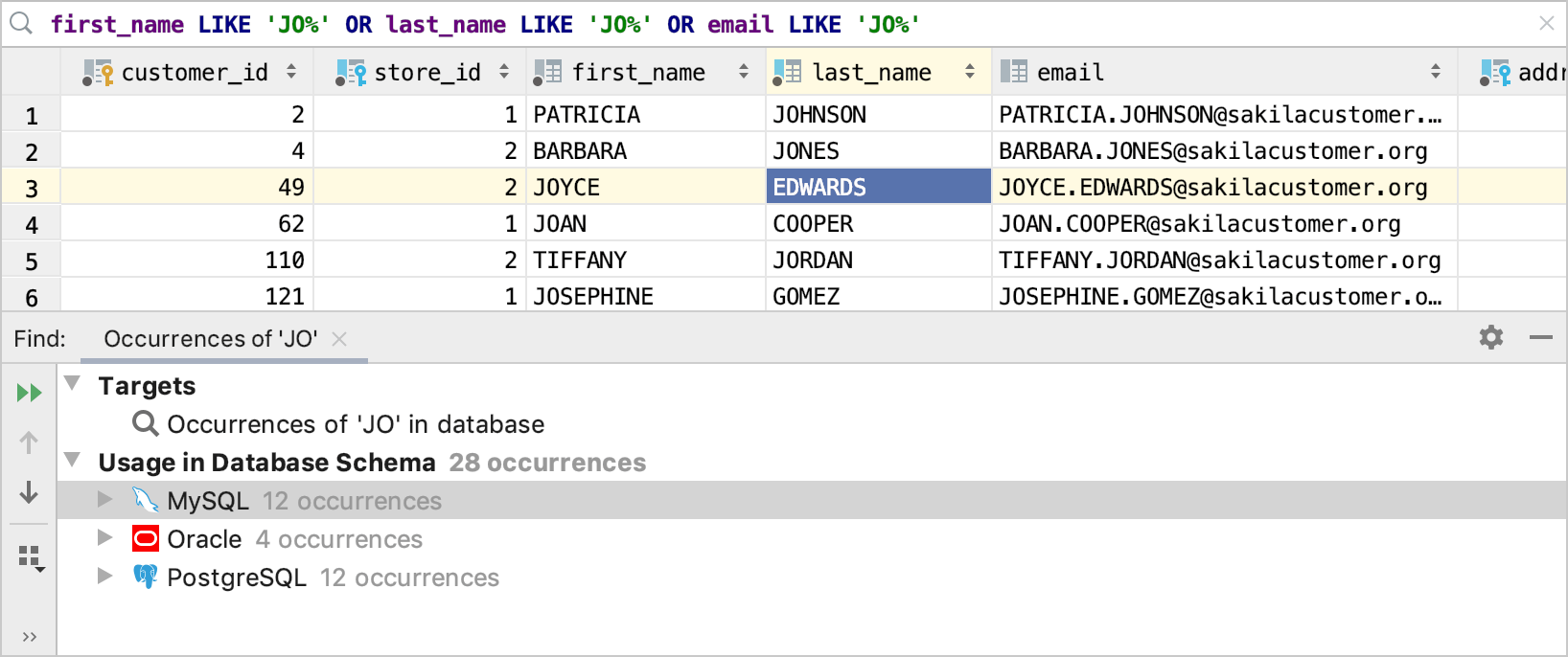 Prefix search