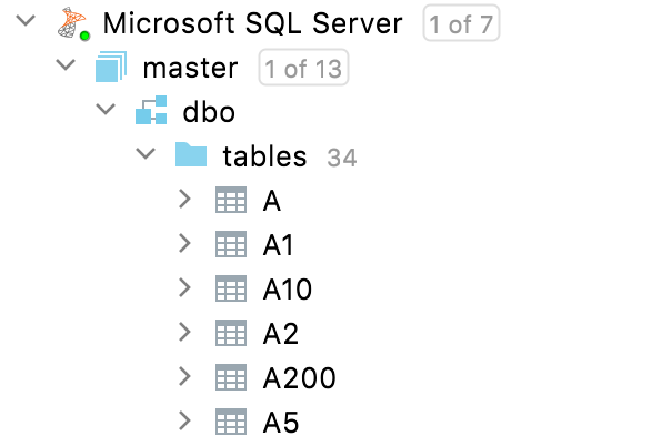 natural sort order is enabled