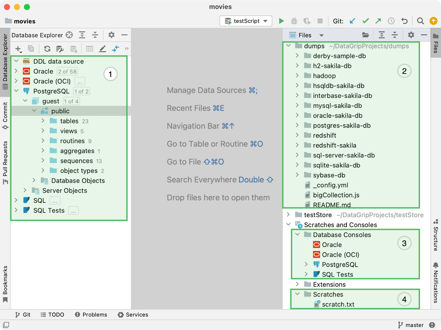 DataGrip project overview