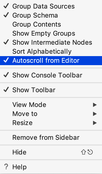 Context menu