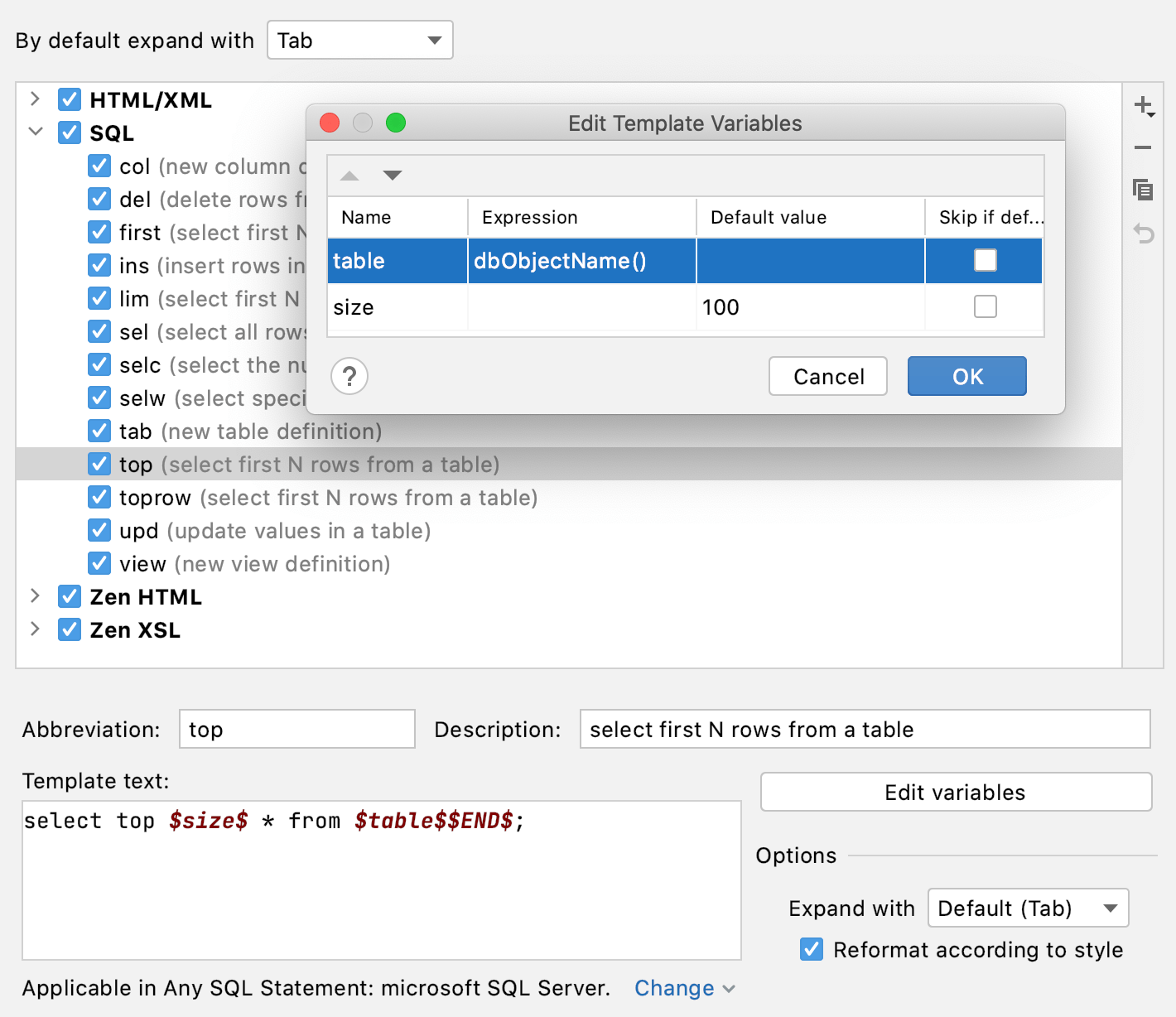 select first N rows from a table