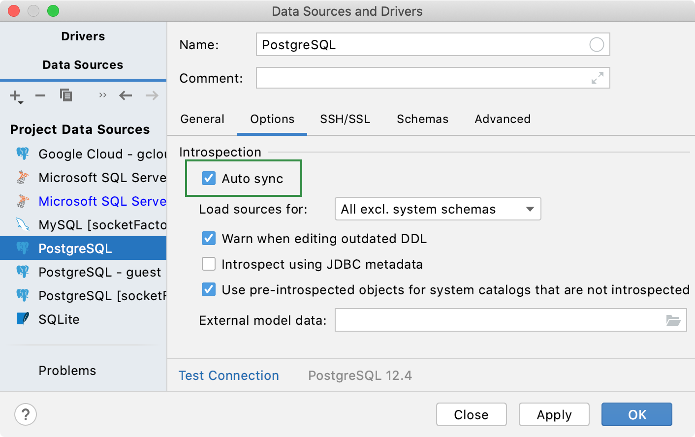 Refresh the database state