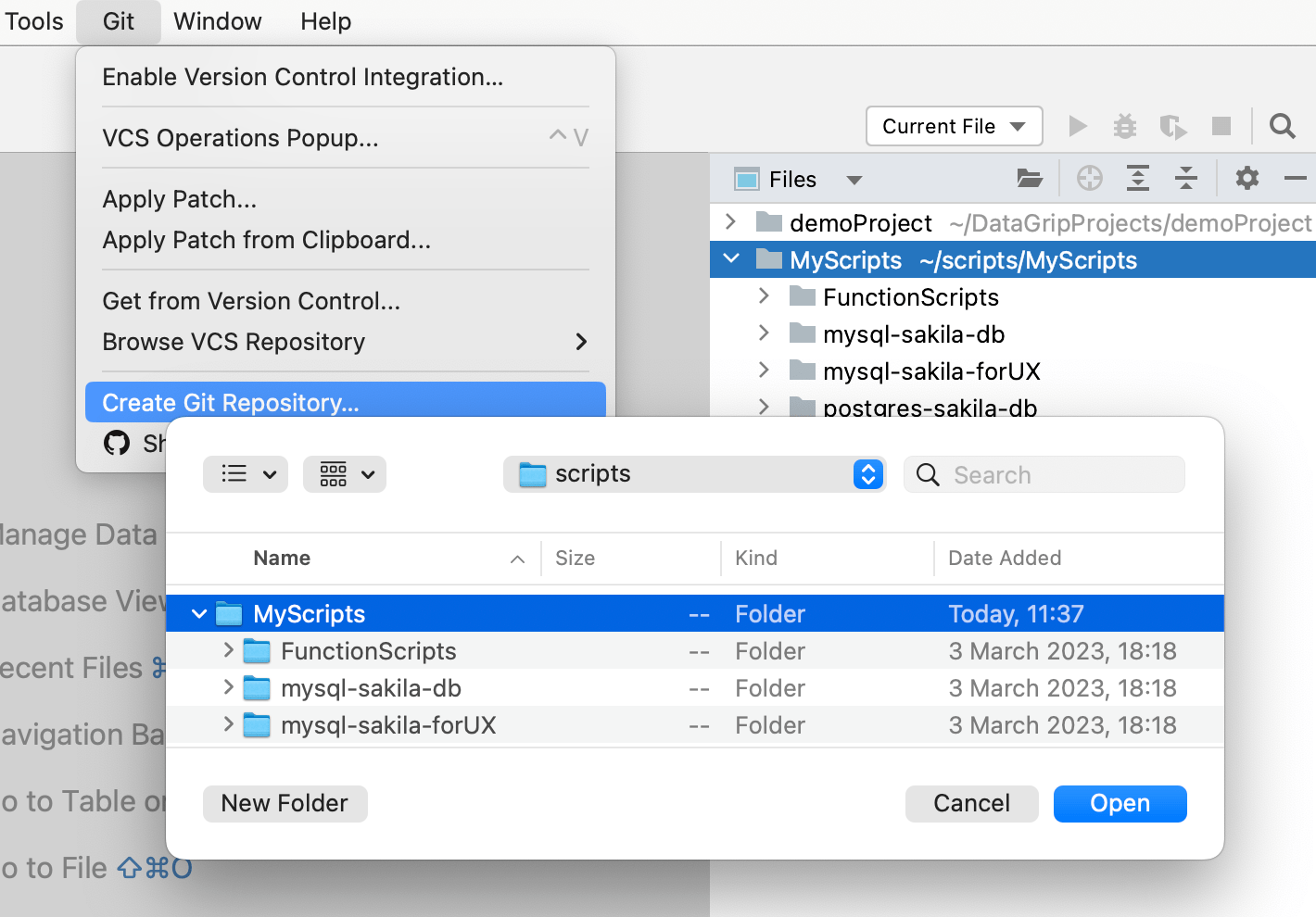 Create a local repository