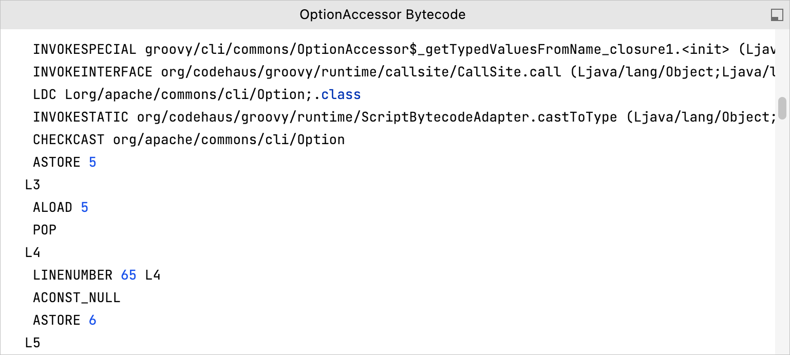 Compiled file opened in the bytecode viewer