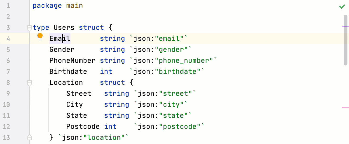Working with JSON | GoLand Documentation