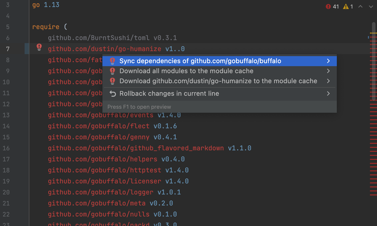 Go | IntelliJ IDEA Documentation