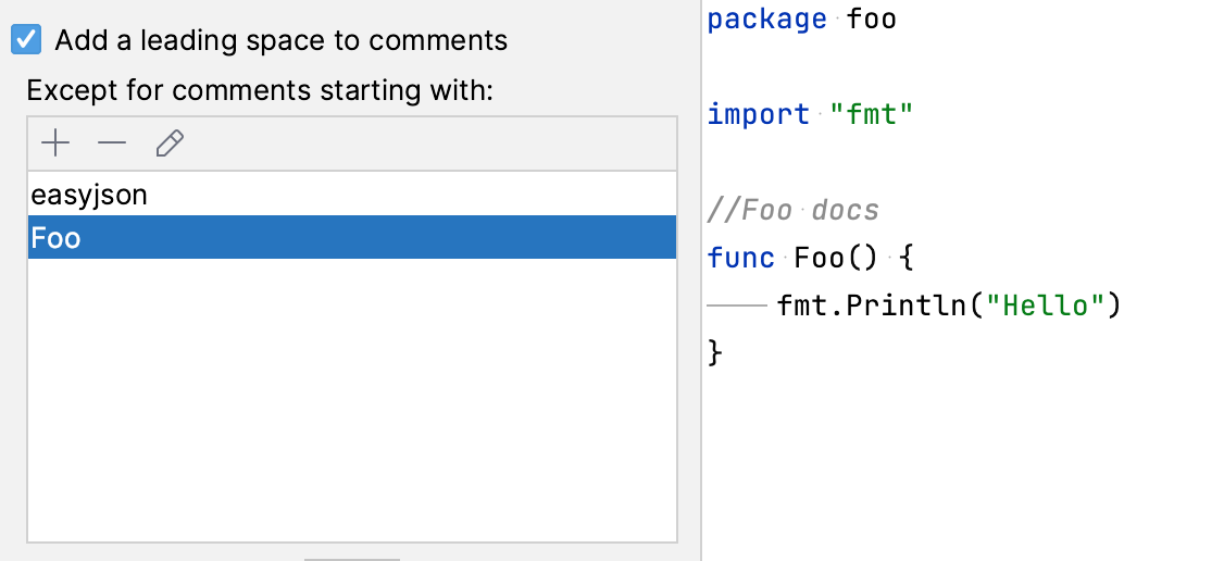 exclude comments that start with a certain prefixes