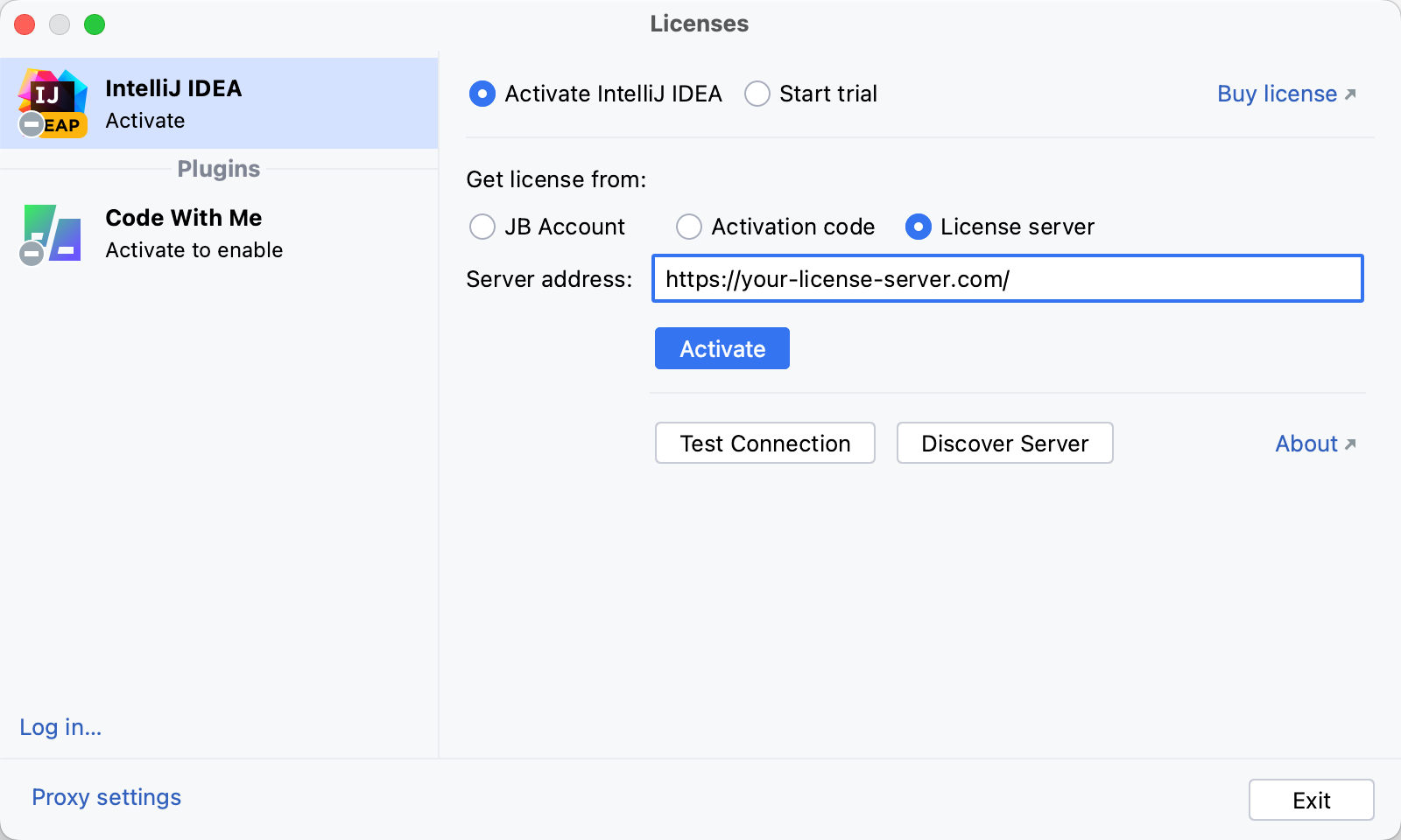 webstorm license server