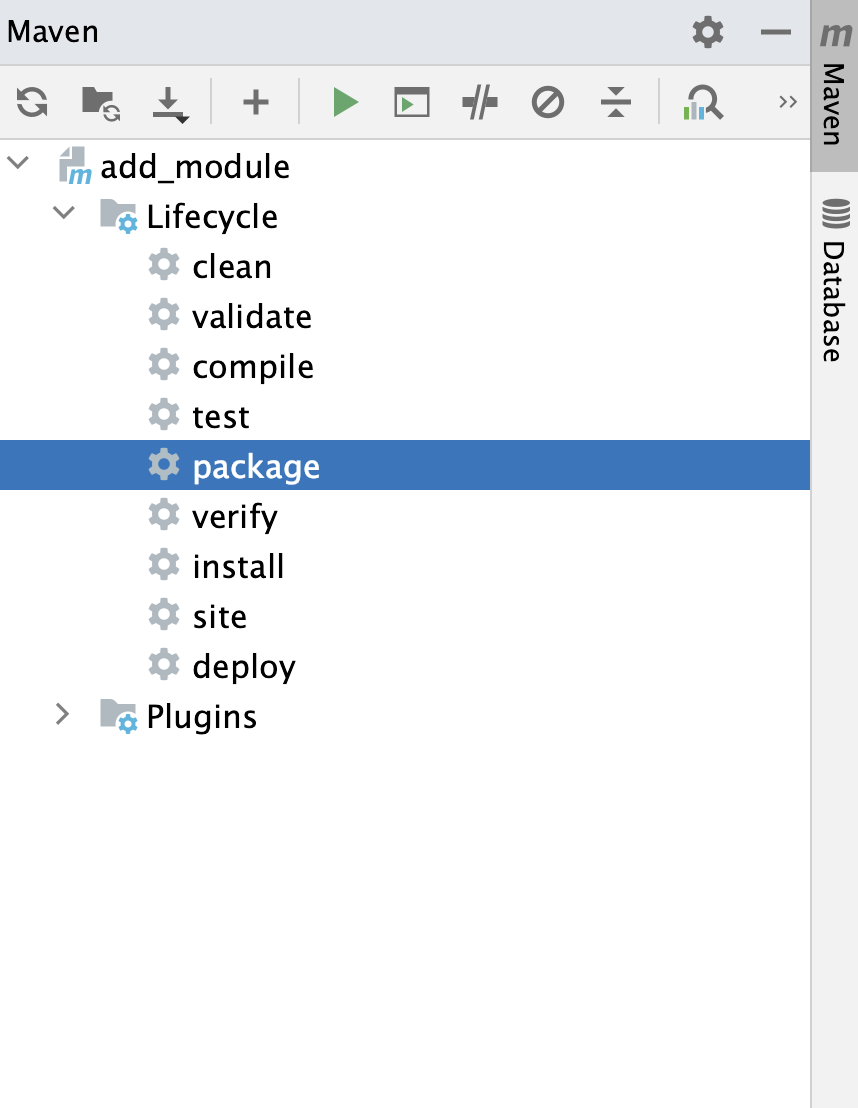 Maven tool window