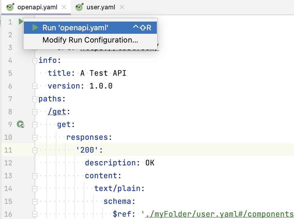 Suggestion to generate code based on the OpenAPI specification