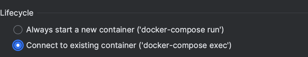 docker-compose exec for PHP interpreter