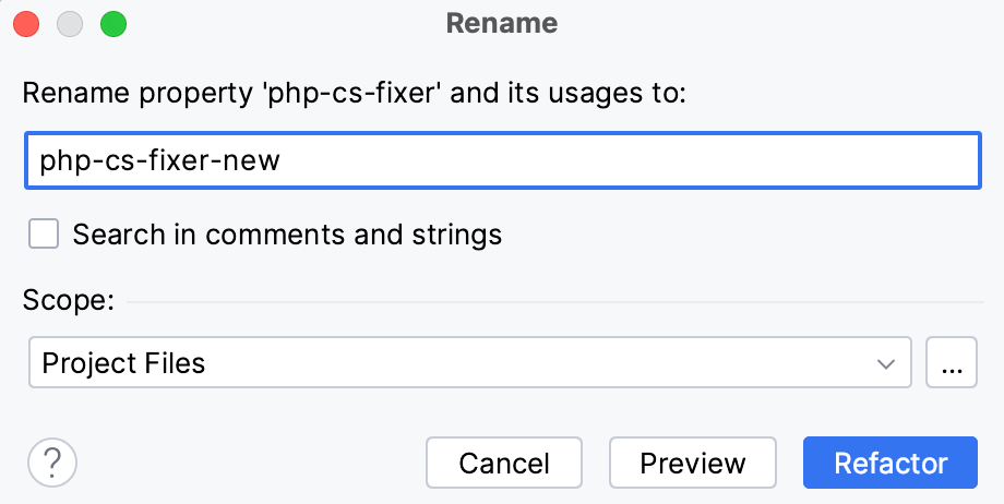 Rename a Composer script