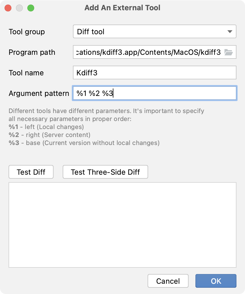 Add kdiff3 as an external diff tool