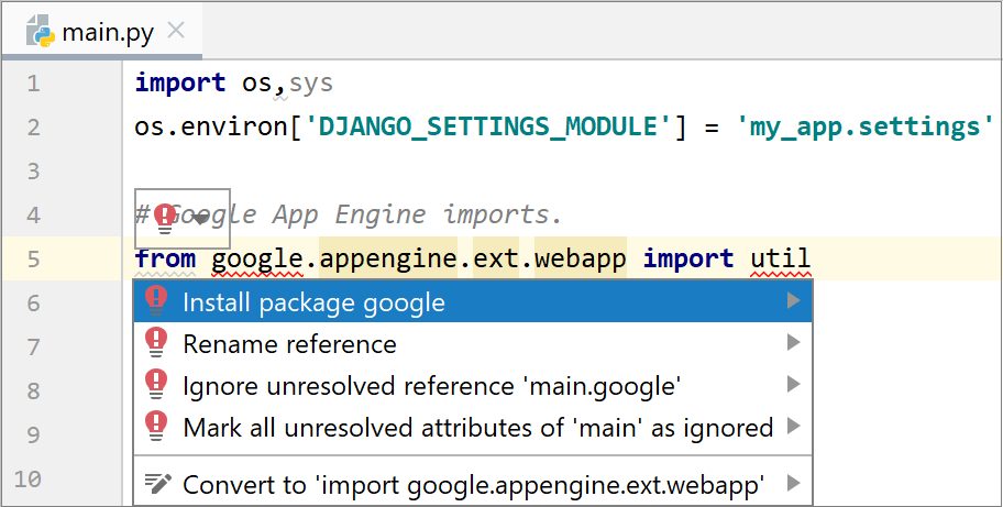 quick fixes for the missing packages