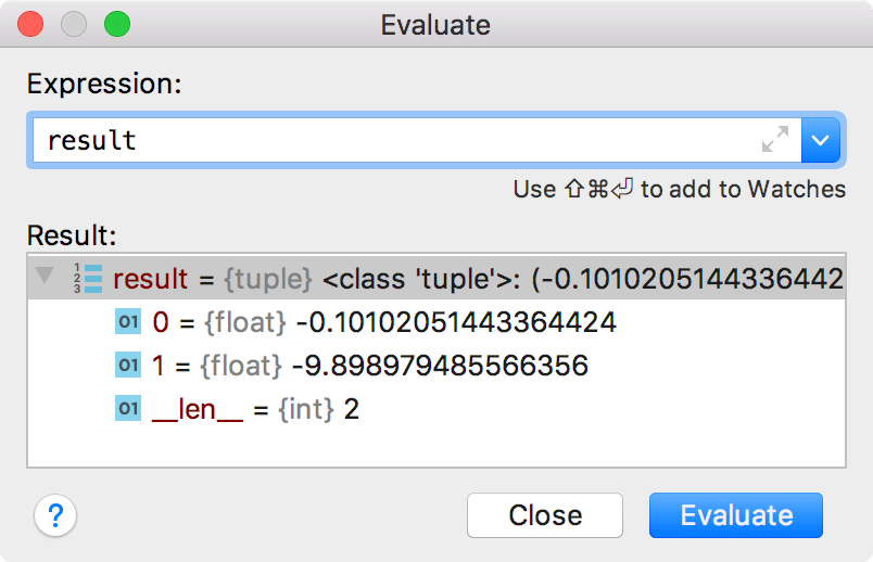 evaluating expressions