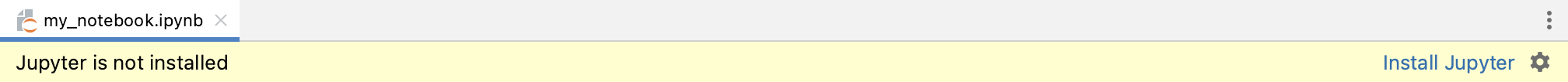 Jupyter not installed warning