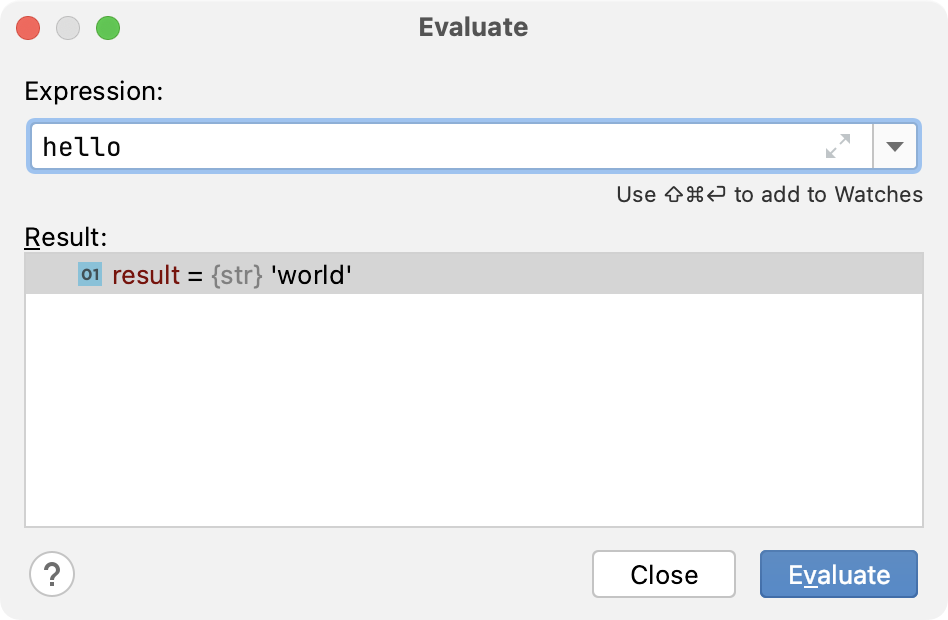 Evaluate expressions