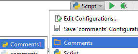 Grouped run configurations