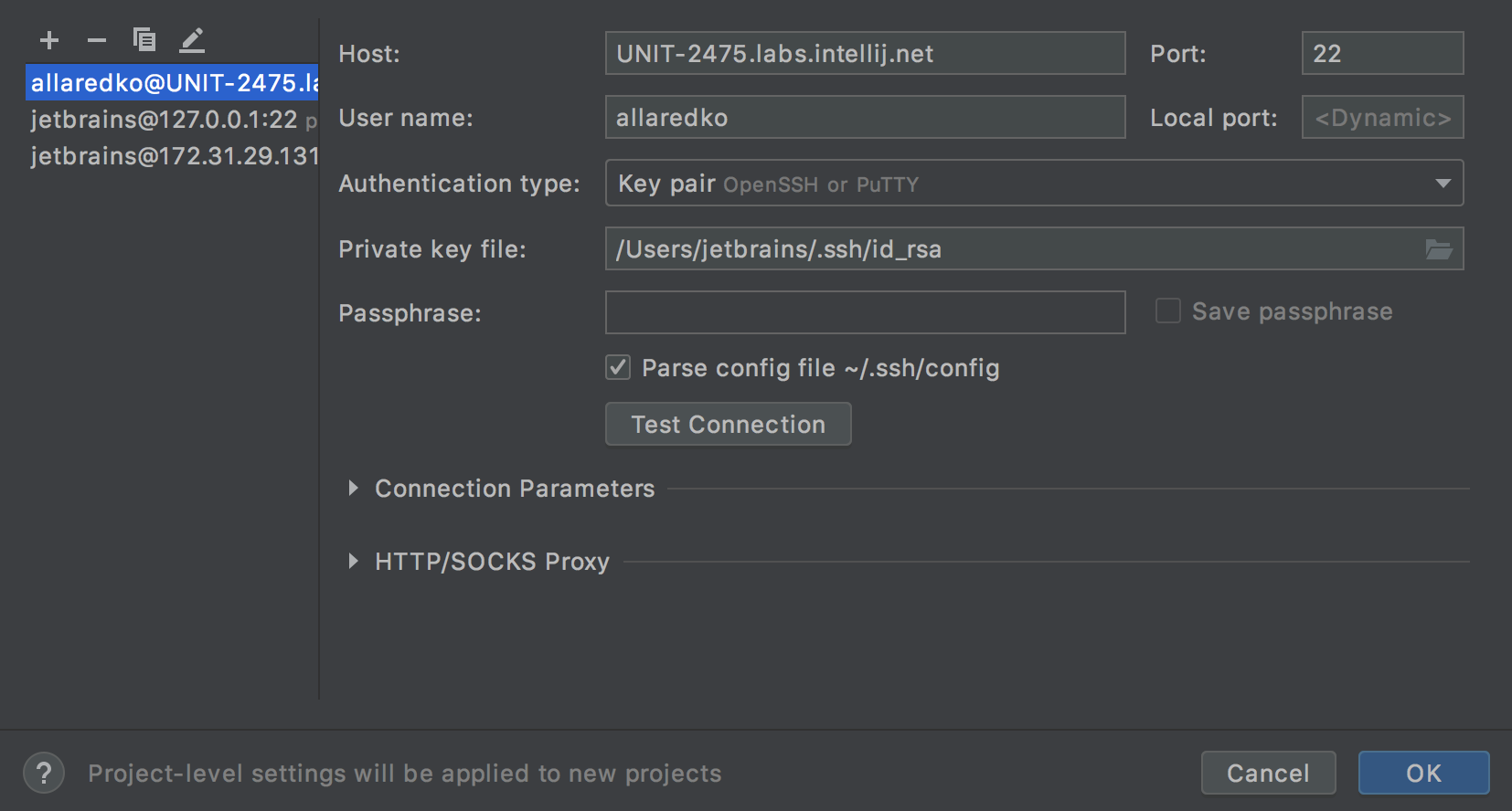 SSH configurations