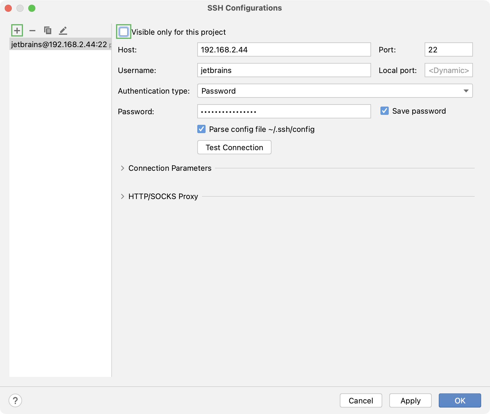 Adding new SSH configuration