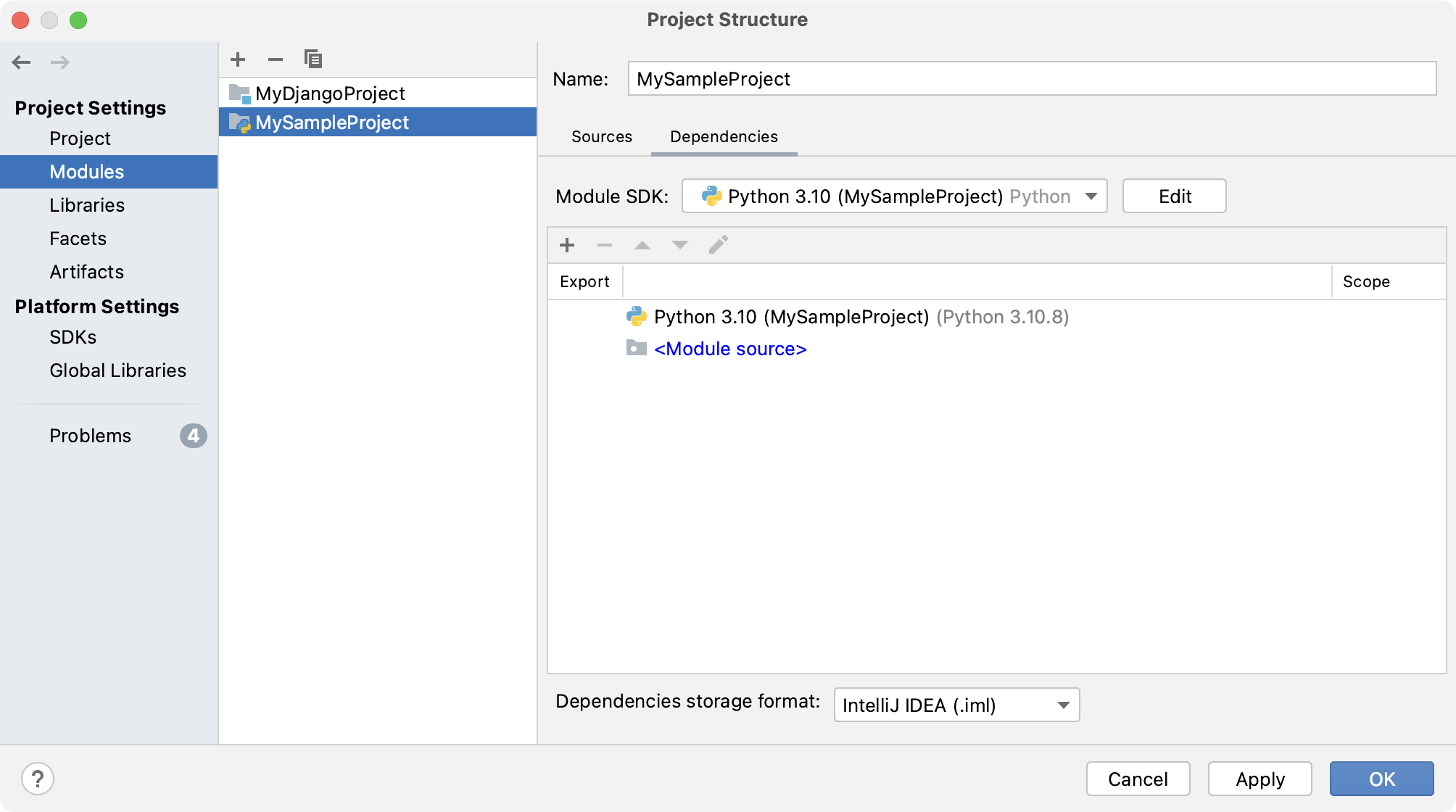 Manage Python SDK modules