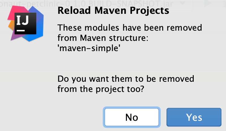Reload Maven project