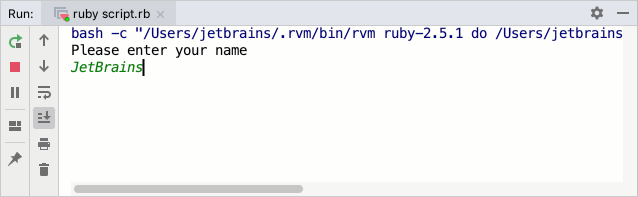 Run ruby script