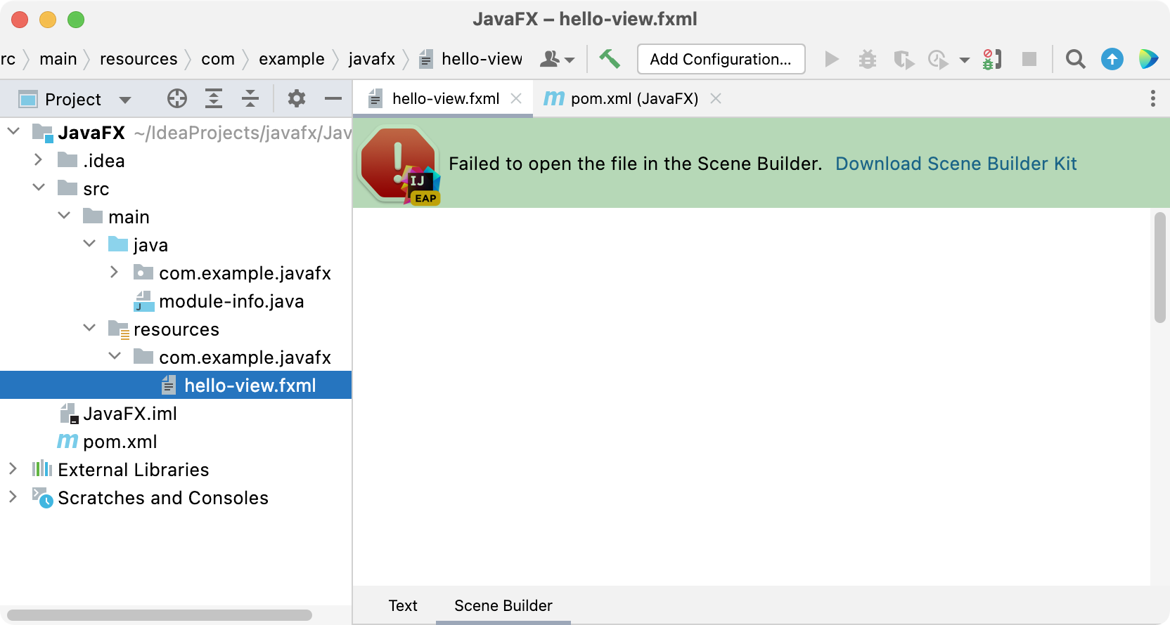 Configure JavaFX Scene Builder IntelliJ IDEA Documentation