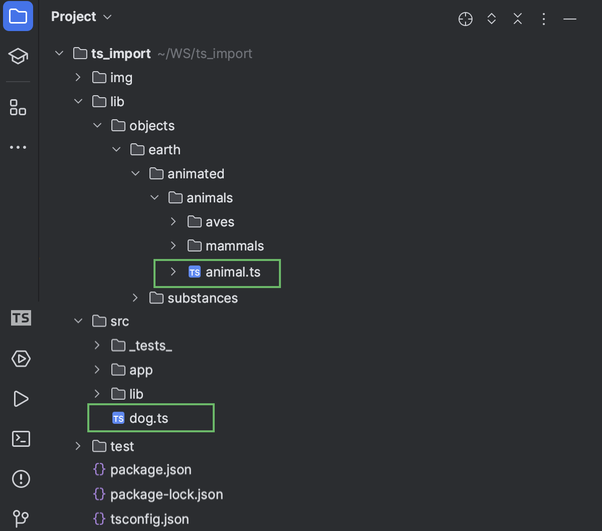 Prettier: custom patterns. Example project structure