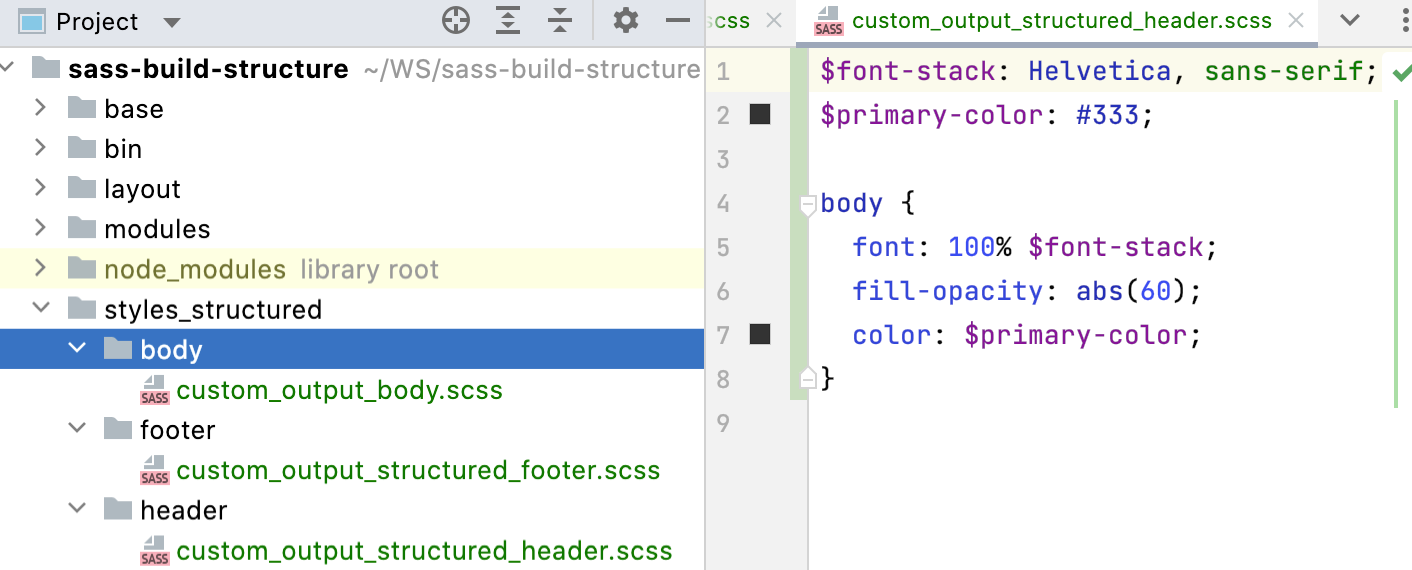 Sass SCSS And Less PhpStorm Documentation