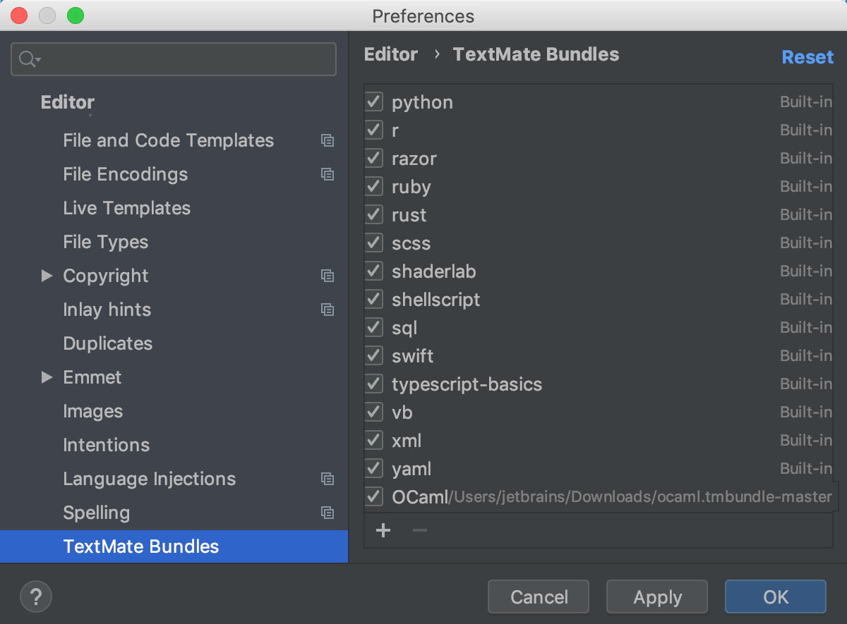 New TextMate bundle