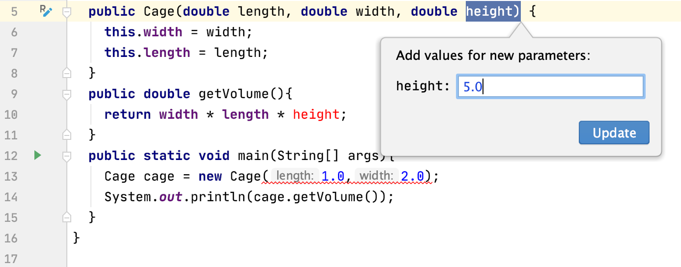 Add default value for a parameter