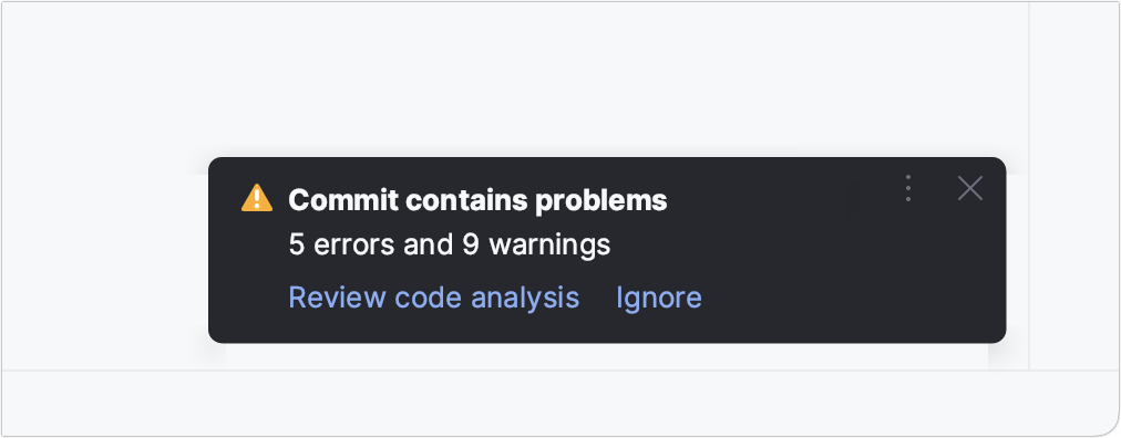 Notification on detected problems