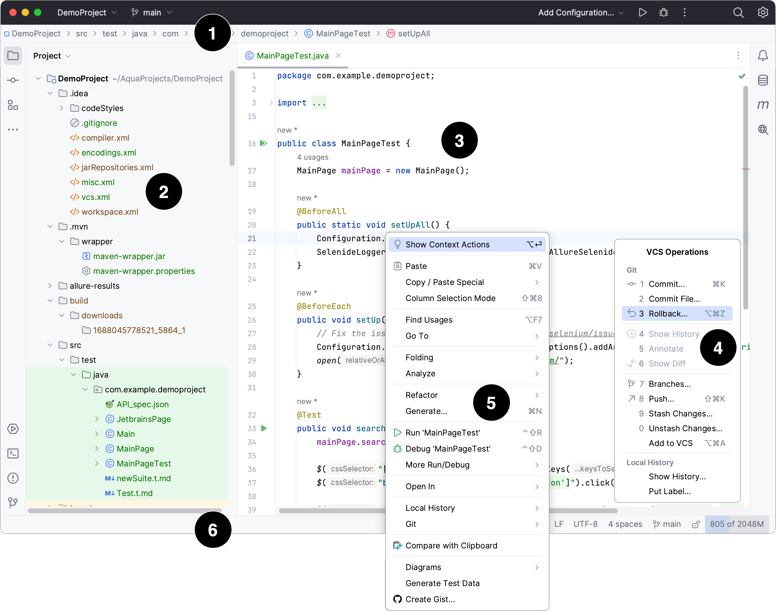 User interface | Aqua Documentation
