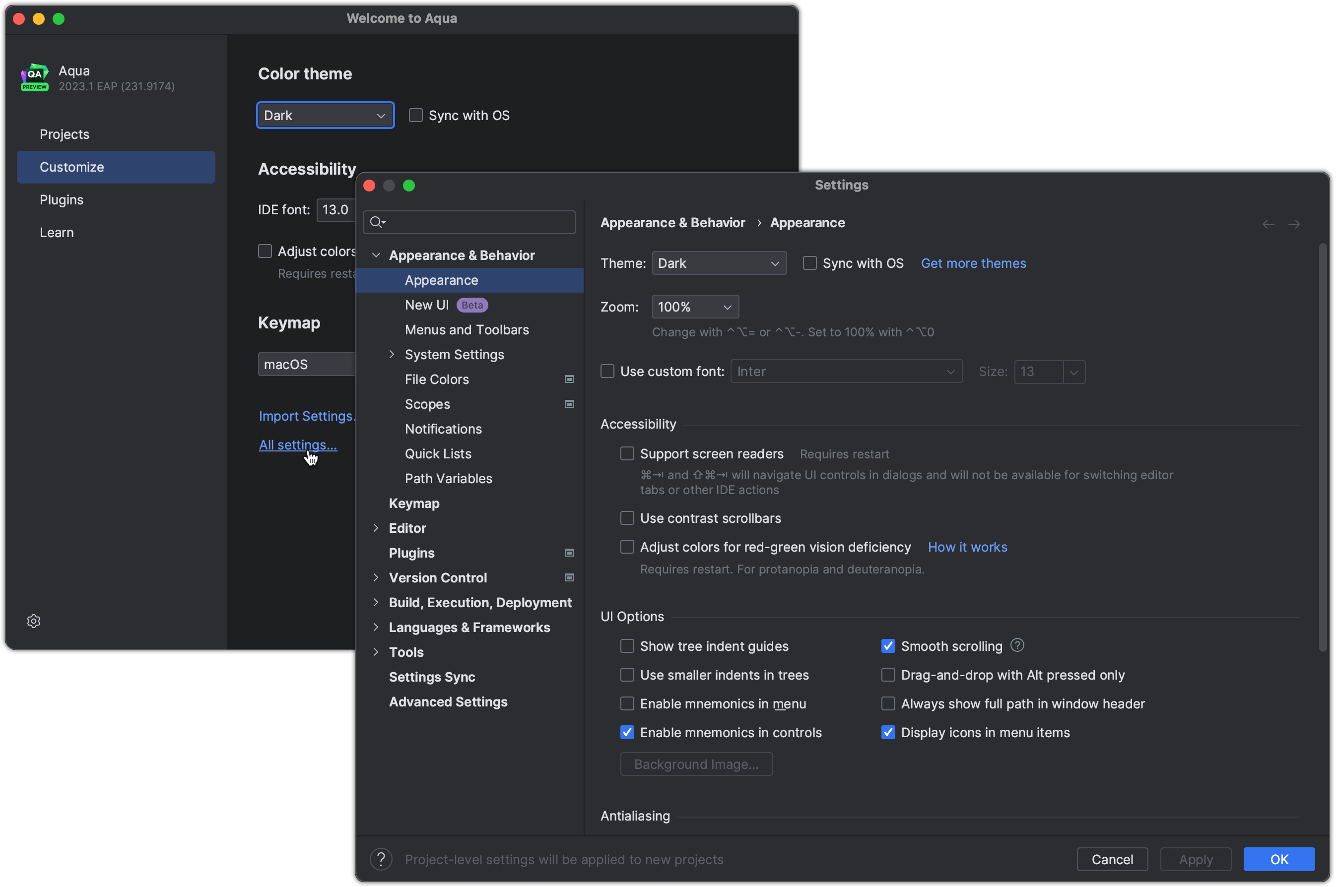 Run Aqua for the first time | Aqua Documentation