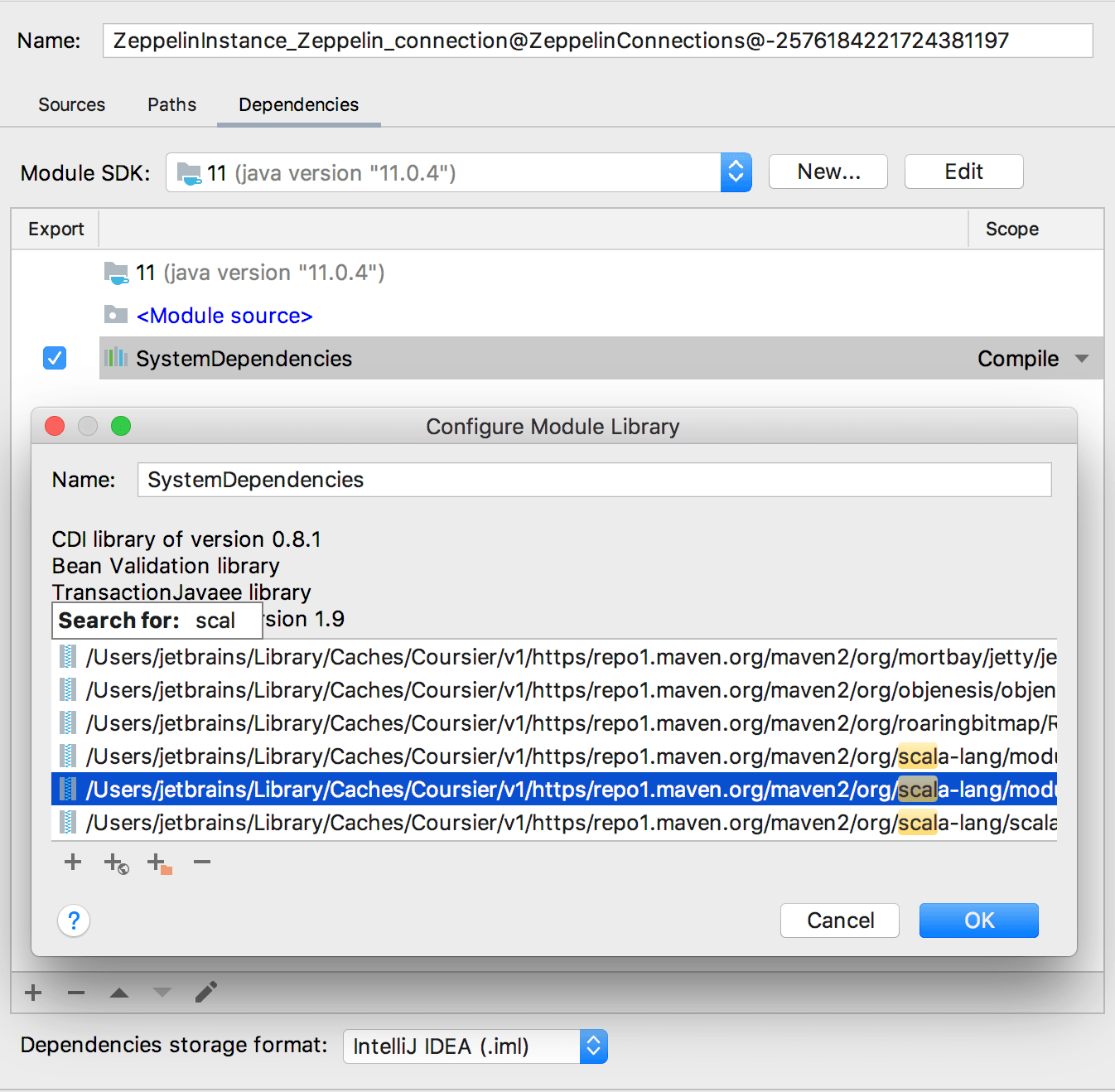 Configure dependencies