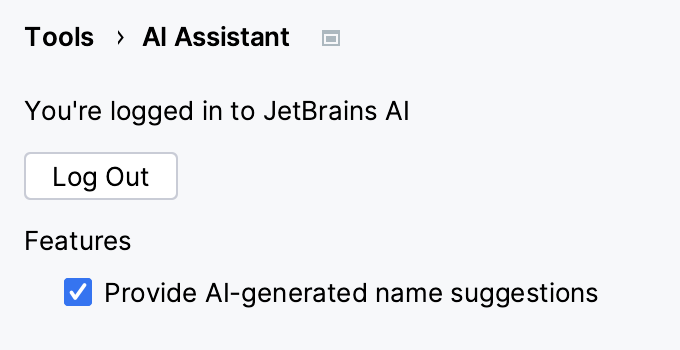 AI Assistant settings